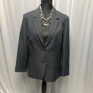 Haberdashery by Personal Blazer Womens Sz 16 Gray Jacket Classic Career Academia